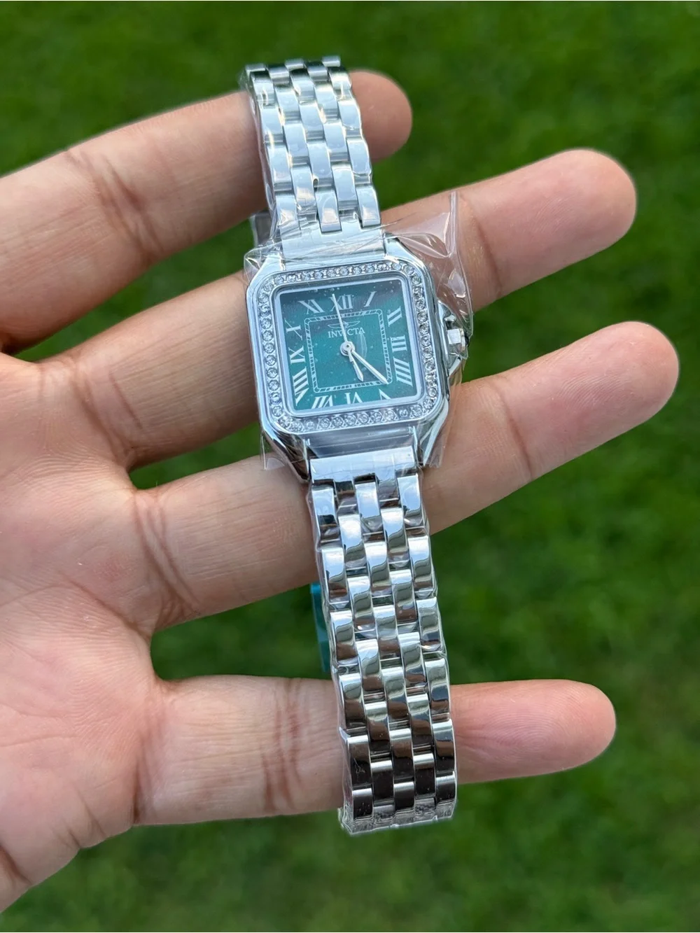 Invicta Celestial green dial with diamond bezel Womens Watch